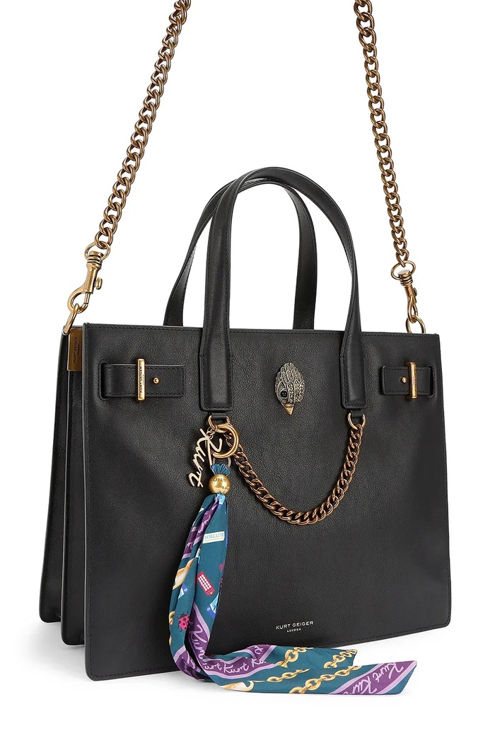 Kurt Geiger London torebka shopper damska skórzana SLOANE 5838900109 czarny