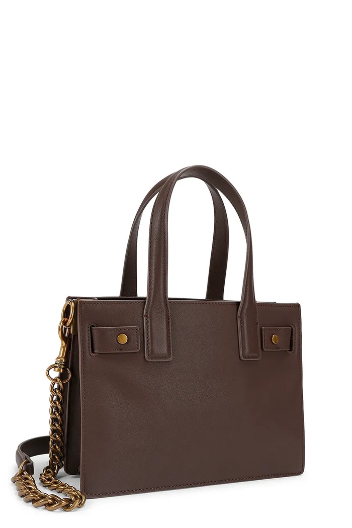 Akcesoria Kurt Geiger London torebka shopper damska skórzana SLOANE 5838630109 brązowy