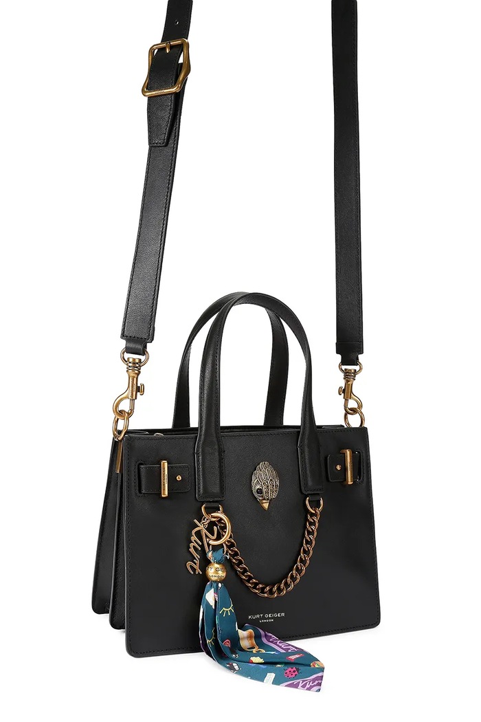 Kurt Geiger London torebka shopper damska skórzana SLOANE 5838600109 czarny AW26