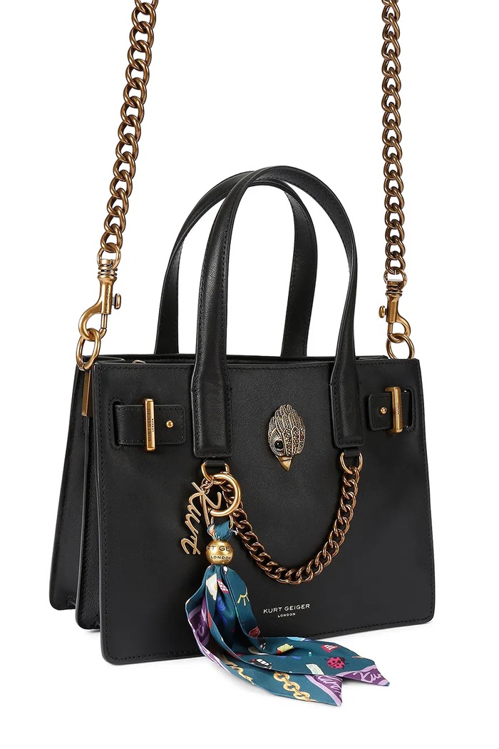 Kurt Geiger London torebka shopper damska skórzana SLOANE 5838600109 czarny