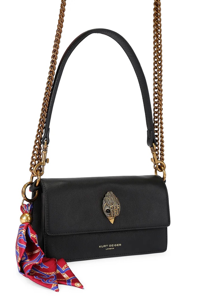 Kurt Geiger London torebka damska skórzana SLOANE 5832200109 czarny AW26
