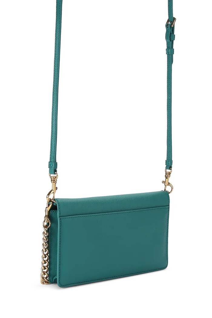 Akcesoria Kurt Geiger London torebka crossbody damska skórzana SLOANE 5832797109 turkusowy