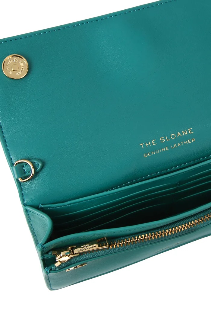 Kurt Geiger London torebka crossbody damska skórzana SLOANE turkusowy 5832797109