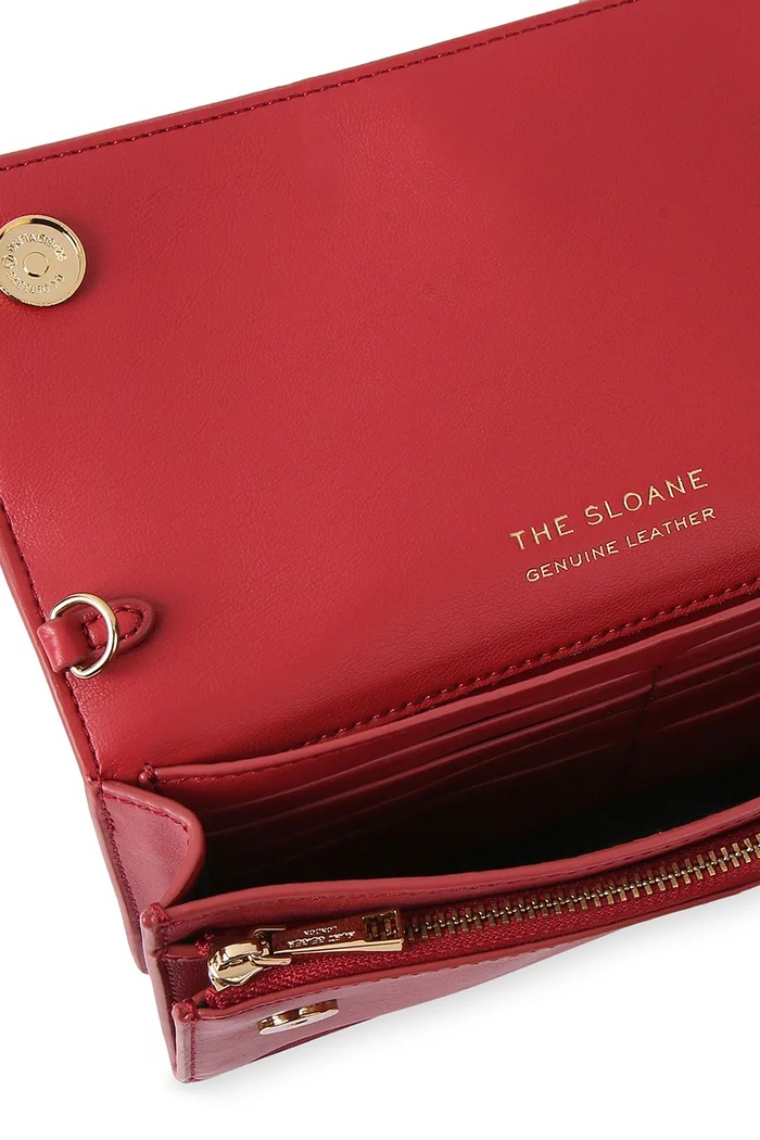 Kurt Geiger London torebka crossbody damska skórzana SLOANE 5832759109 czerwony