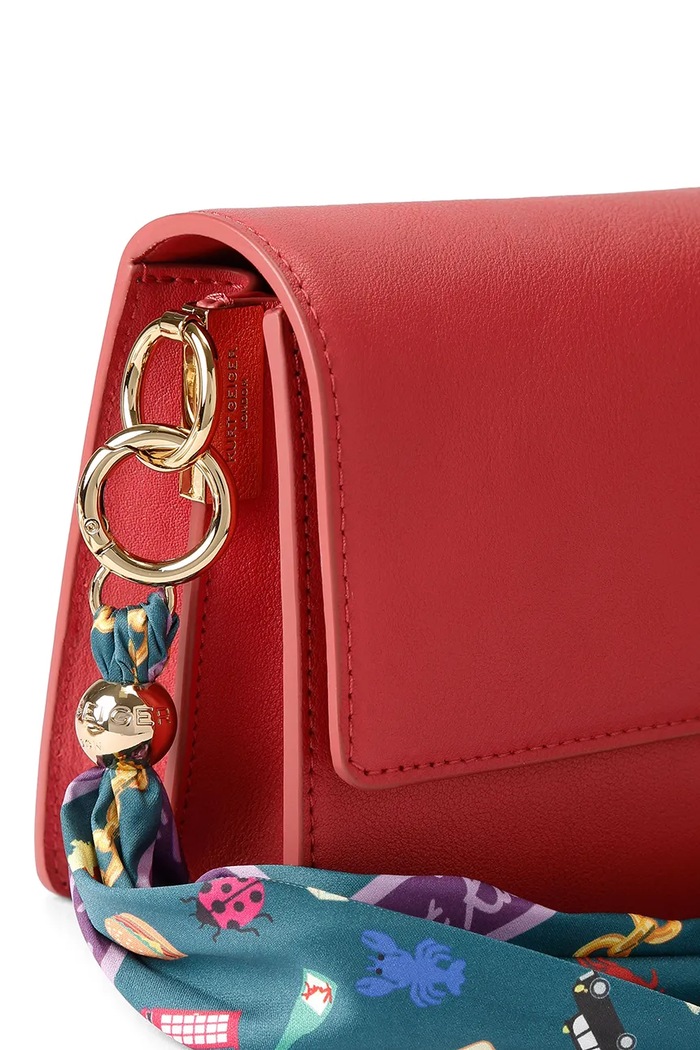 Kurt Geiger London torebka damska skórzana SLOANE czerwony 5578859109