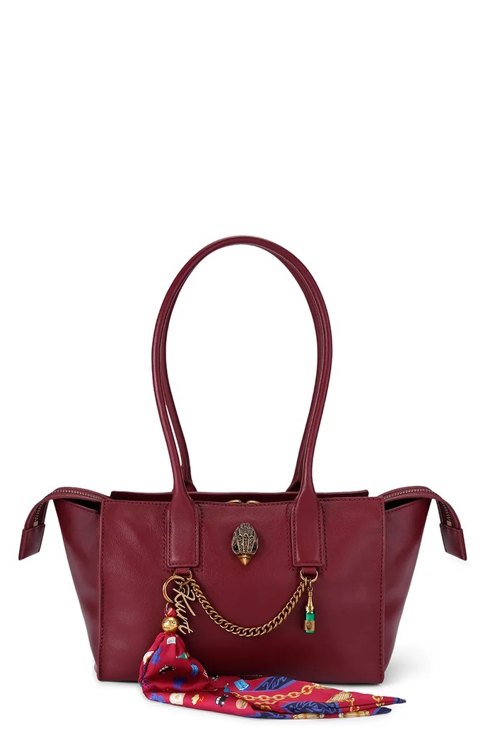 Kurt Geiger London torebka shopper damska skórzana SLOANE bordowy 5839056109
