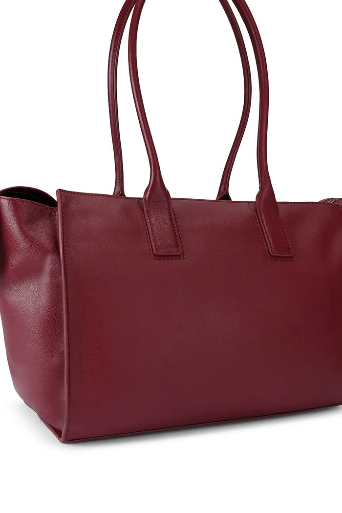 Akcesoria Kurt Geiger London torebka shopper damska skórzana SLOANE 5838856109 bordowy