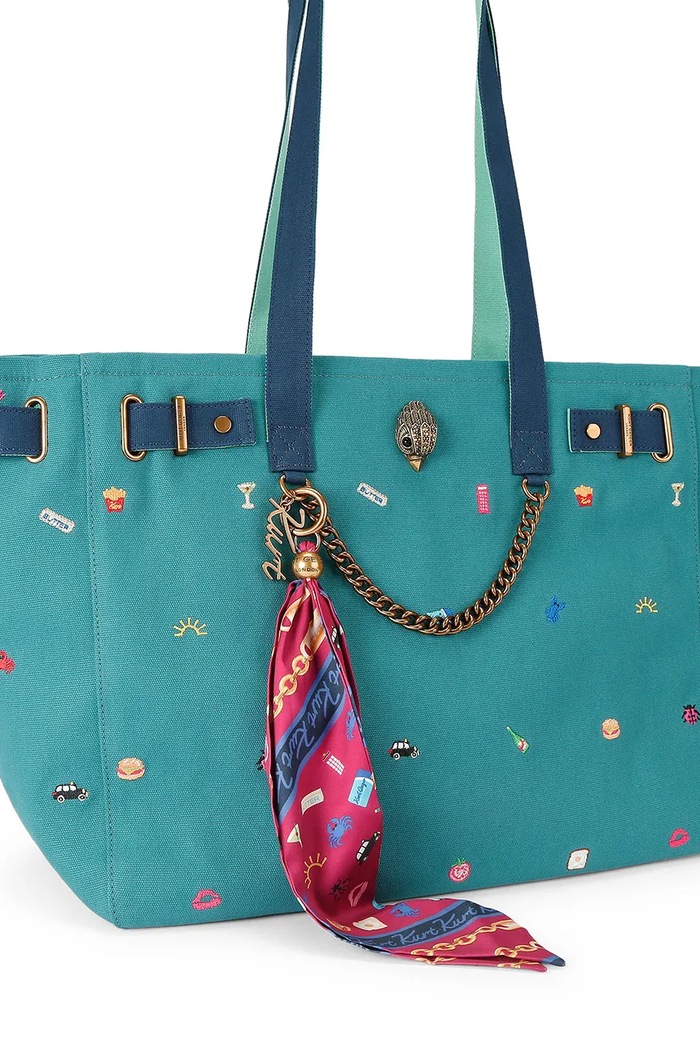Kurt Geiger London torebka tote damska SLOANE 5838397339 turkusowy AW26
