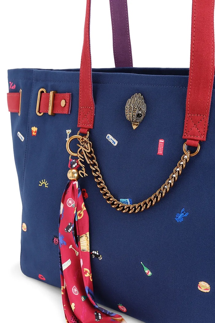 Kurt Geiger London torebka tote damska SLOANE 5838381339 niebieski
