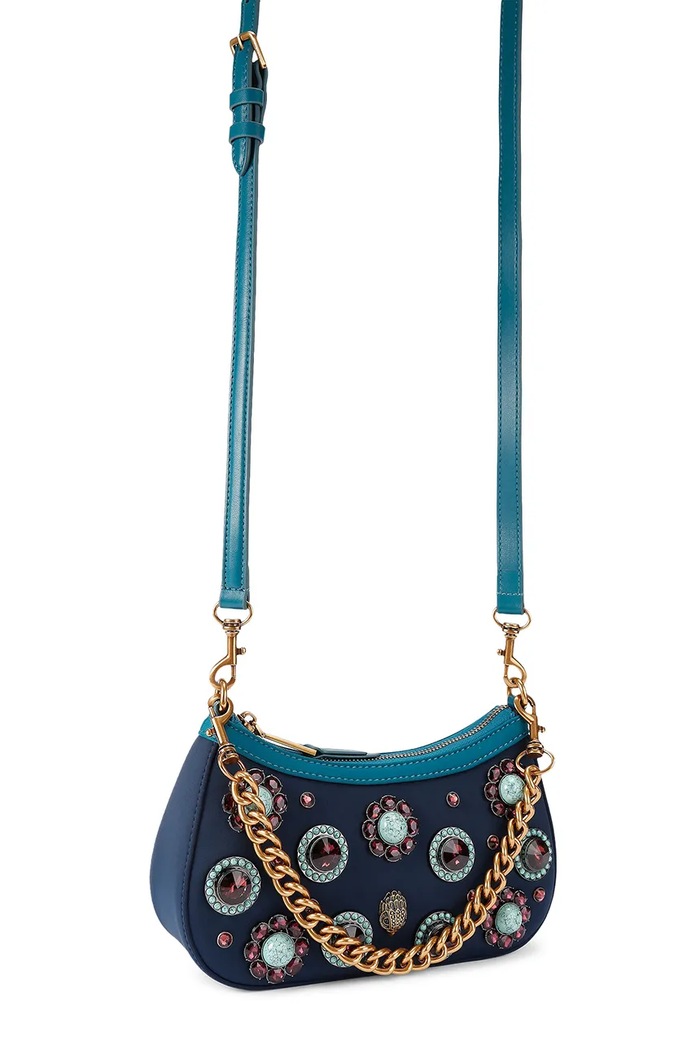 Kurt Geiger London torebka hobo damska SLOANE HOBO 5849984609 granatowy AW26