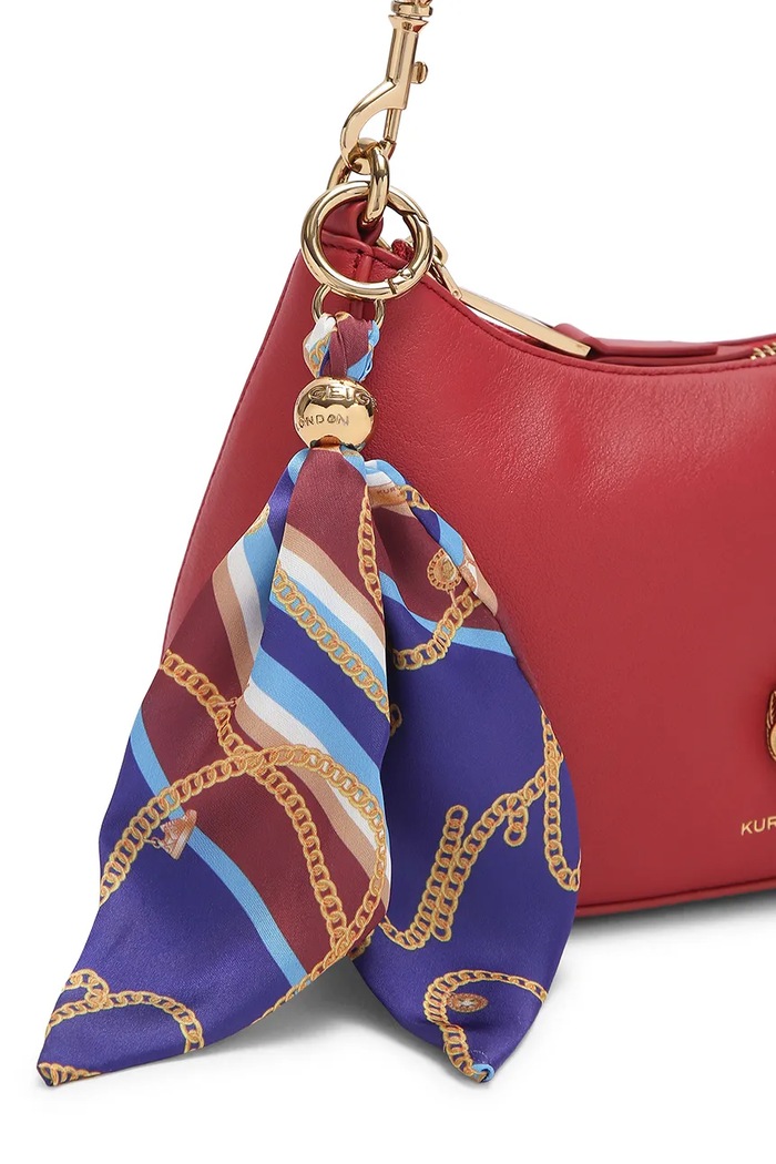 Kurt Geiger London torebka crossbody damska skórzana SLOANE HOBO 5849759109 czerwony