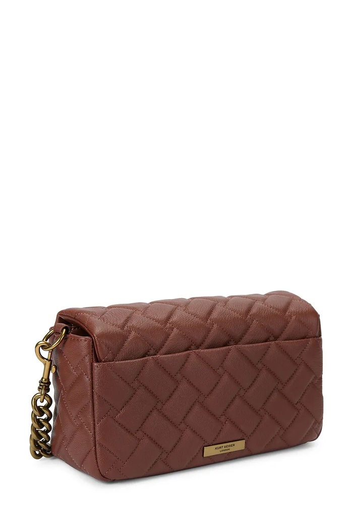 Akcesoria Kurt Geiger London listonoszka damska skórzana PIMLICO 5626854109 bordowy