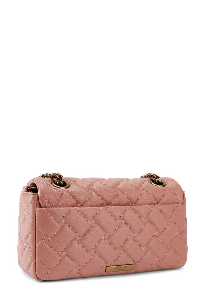 Akcesoria Kurt Geiger London listonoszka damska skórzana PIMLICO 5374853109 różowy