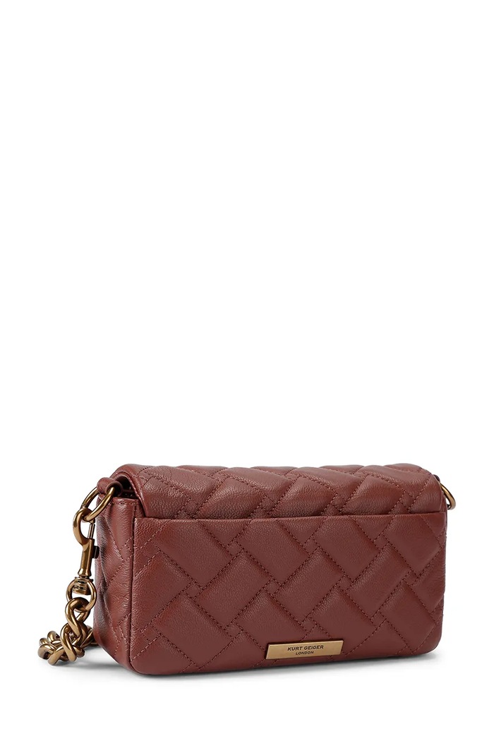 Akcesoria Kurt Geiger London torebka crossbody damska skórzana PIMLICO 5626754109 bordowy