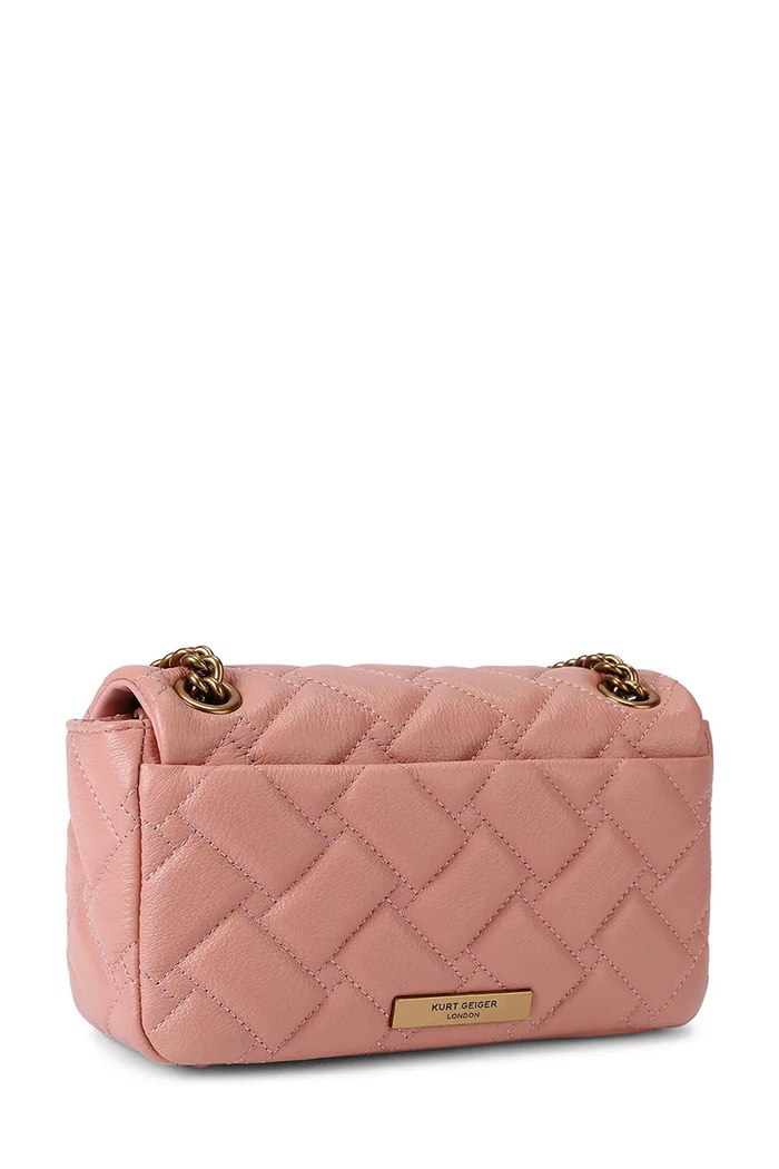 Akcesoria Kurt Geiger London torebka crossbody damska skórzana PIMLICO 5377853109 różowy