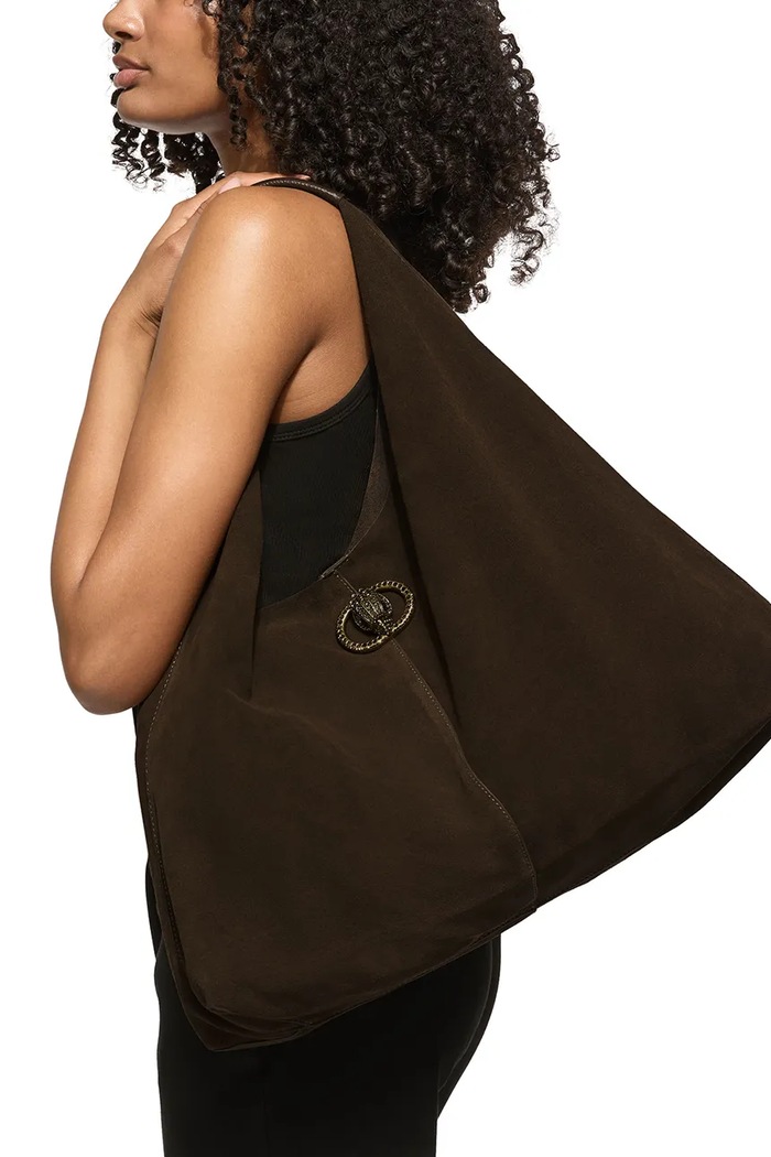 Kurt Geiger London torebka shopper damska zamszowa CHELSEA LG SLOUCH HOBO 5049731209