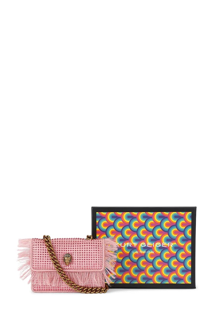 Kurt Geiger London torebka crossbody damska KENSINGTON 5848253609 różowy