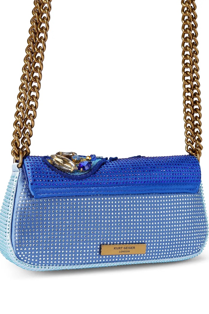Akcesoria Kurt Geiger London torebka crossbody damska PICKLE SHOULDER BAG 5847080609 niebieski