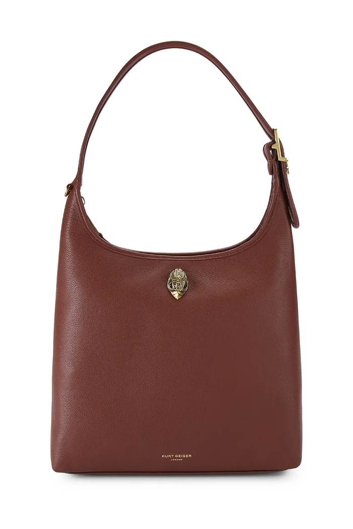 Kurt Geiger London torebka hobo damska skórzana bordowy 5586554109