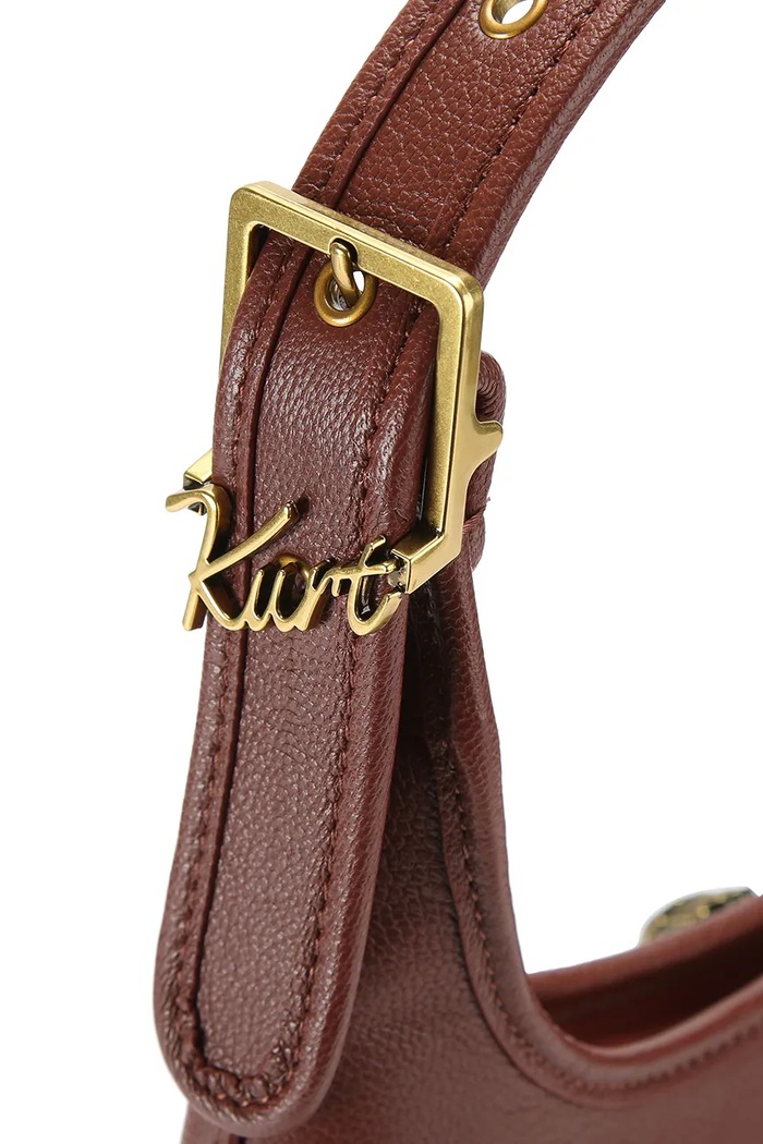 Kurt Geiger London torebka hobo damska skórzana 5586554109 bordowy