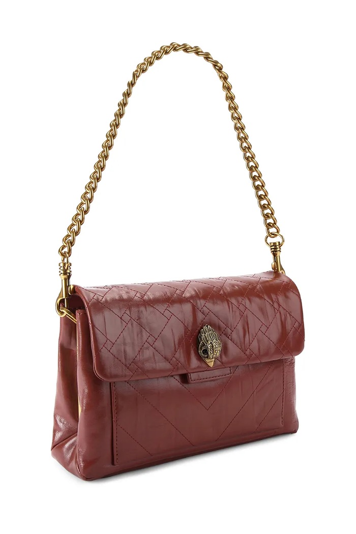 Kurt Geiger London torebka crossbody damska skórzana CELIA 5851754019 bordowy AW26