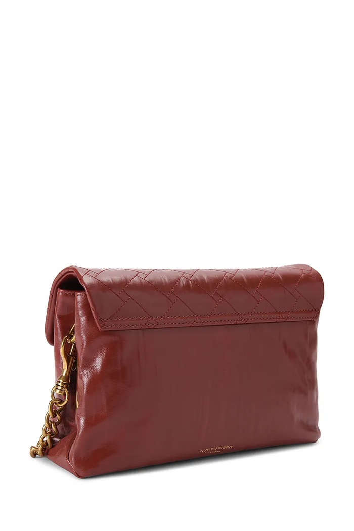 Akcesoria Kurt Geiger London torebka crossbody damska skórzana CELIA 5851754019 bordowy