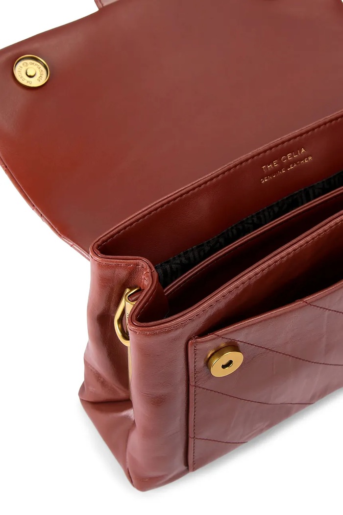 Kurt Geiger London torebka crossbody damska skórzana CELIA bordowy 5851754019