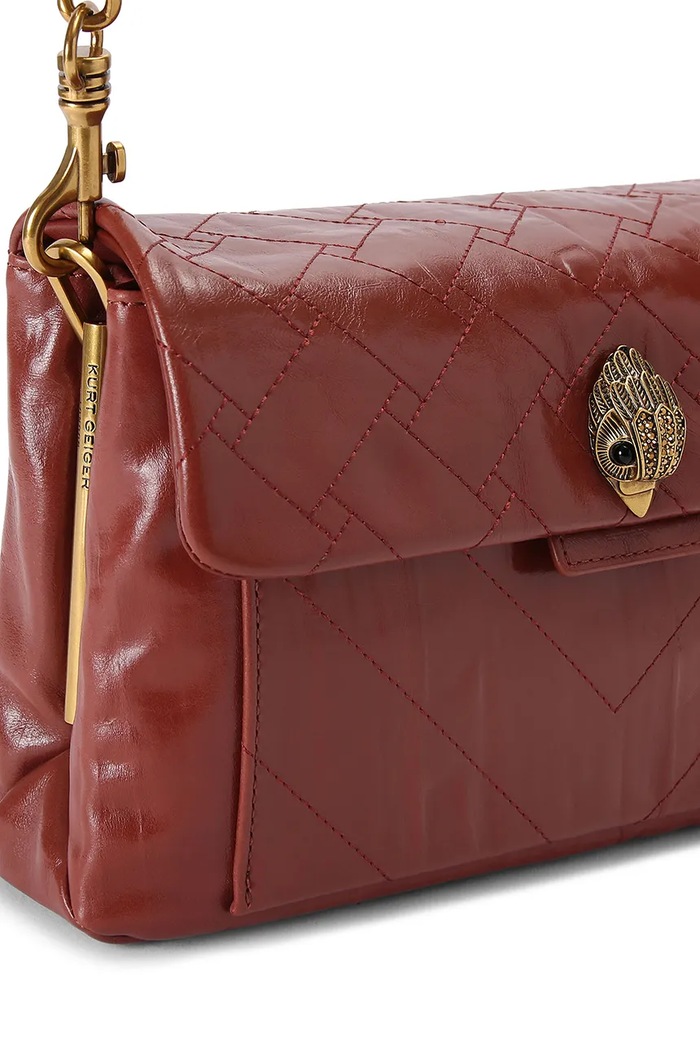 Kurt Geiger London torebka crossbody damska skórzana CELIA 5851754019 bordowy