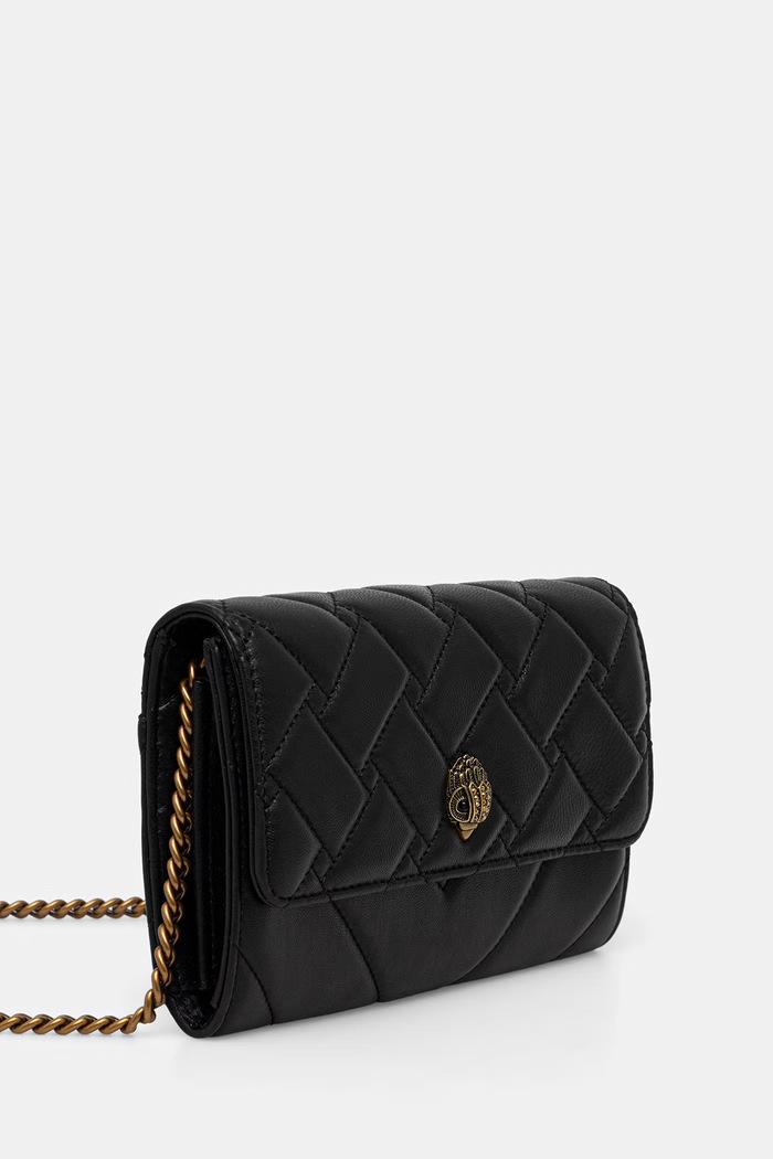 Kurt Geiger London crossbody kabelka dámska kožená KENSINGTON 648300109 čierna AW26