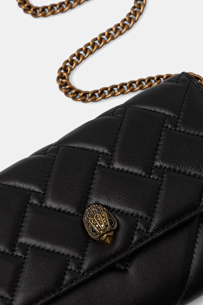 Kurt Geiger London crossbody kabelka dámska kožená KENSINGTON čierna 648300109