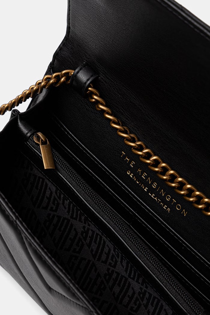Kurt Geiger London crossbody kabelka dámska kožená KENSINGTON 648300109 čierna