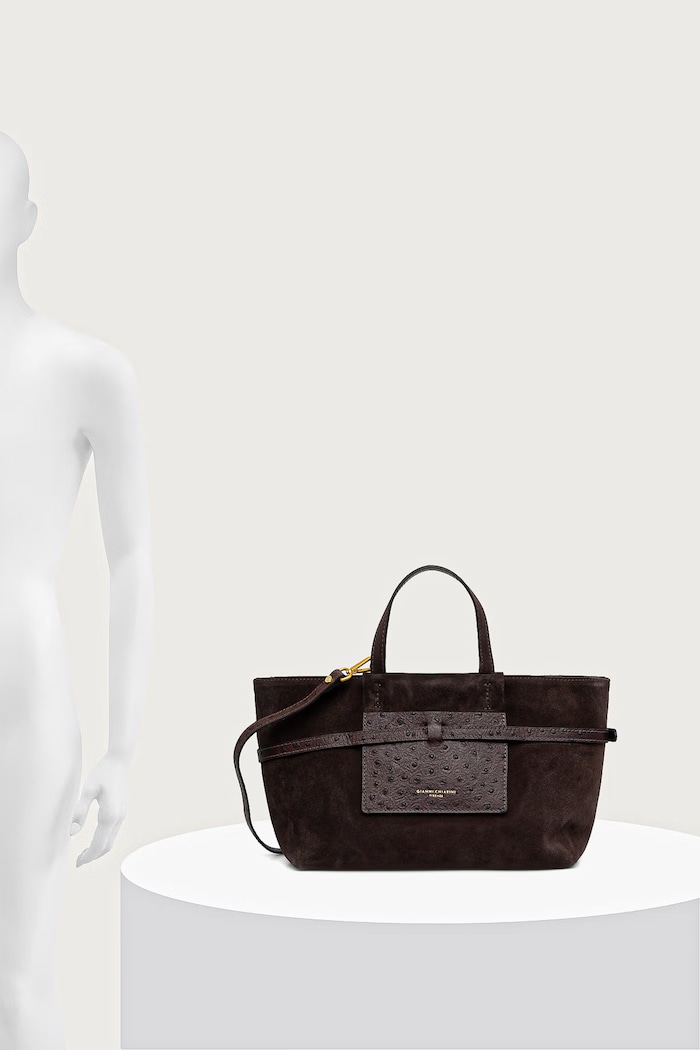 Gianni Chiarini Torebka shopper damska zamszowa BELTY BS.12695.CM.STEMU