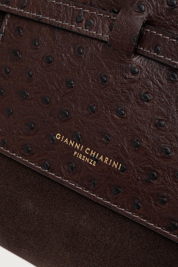 Torebka shopper damska zamszowa BELTY Gianni Chiarini BS.12695.CM.STEMU brązowy
