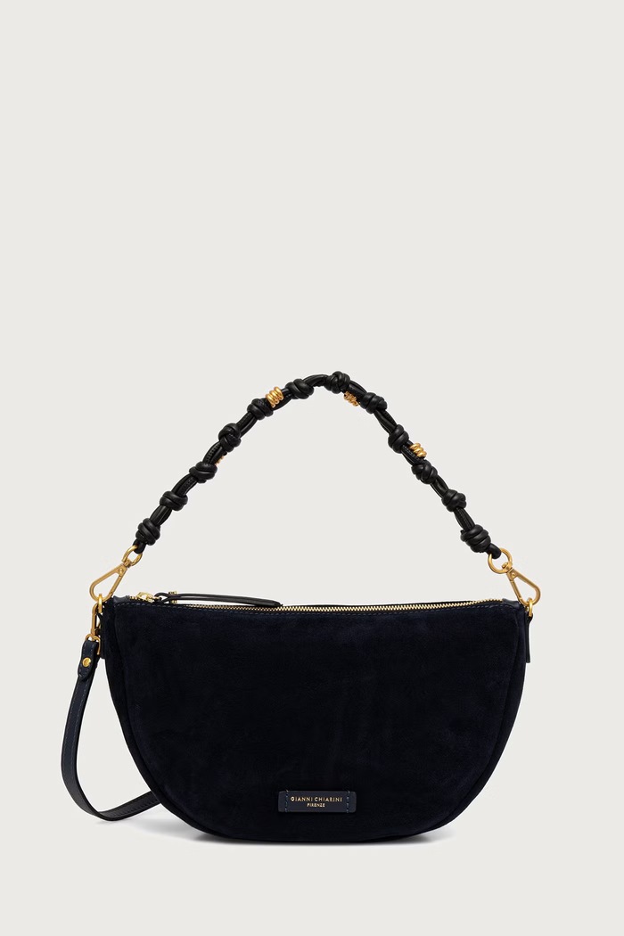 Gianni Chiarini Torebka crossbody damska zamszowa CLEO granatowy BS.12690.CM.PL