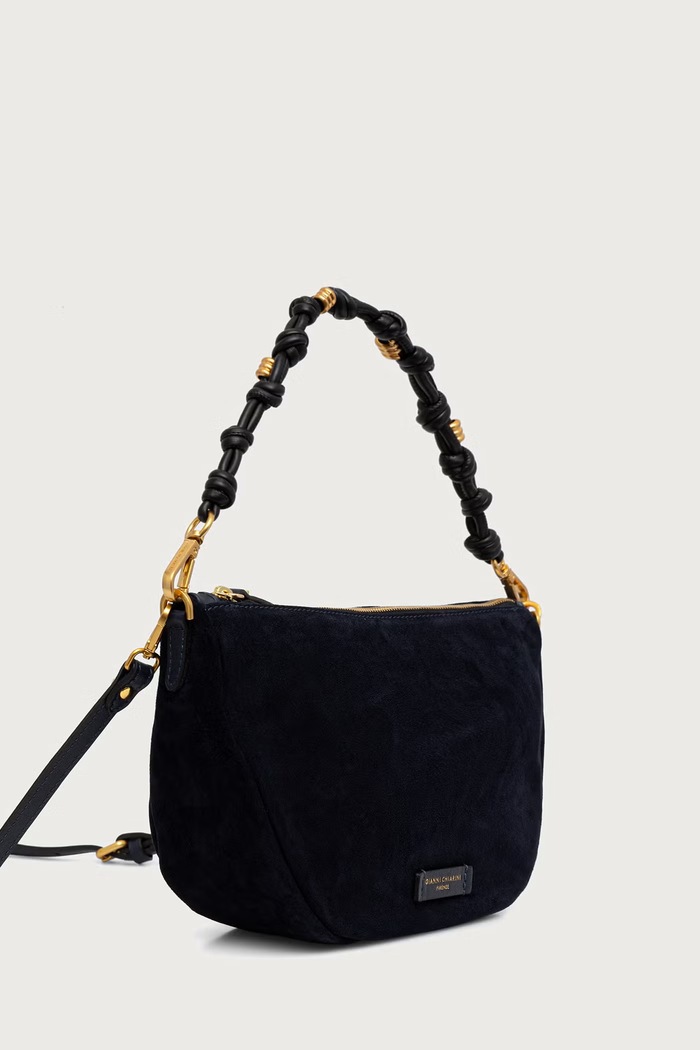 Gianni Chiarini Torebka crossbody damska zamszowa CLEO BS.12690.CM.PL granatowy AW26