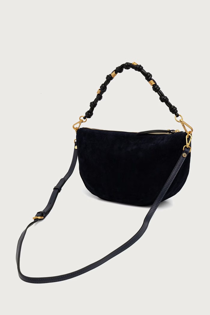 Akcesoria Gianni Chiarini Torebka crossbody damska zamszowa CLEO BS.12690.CM.PL granatowy
