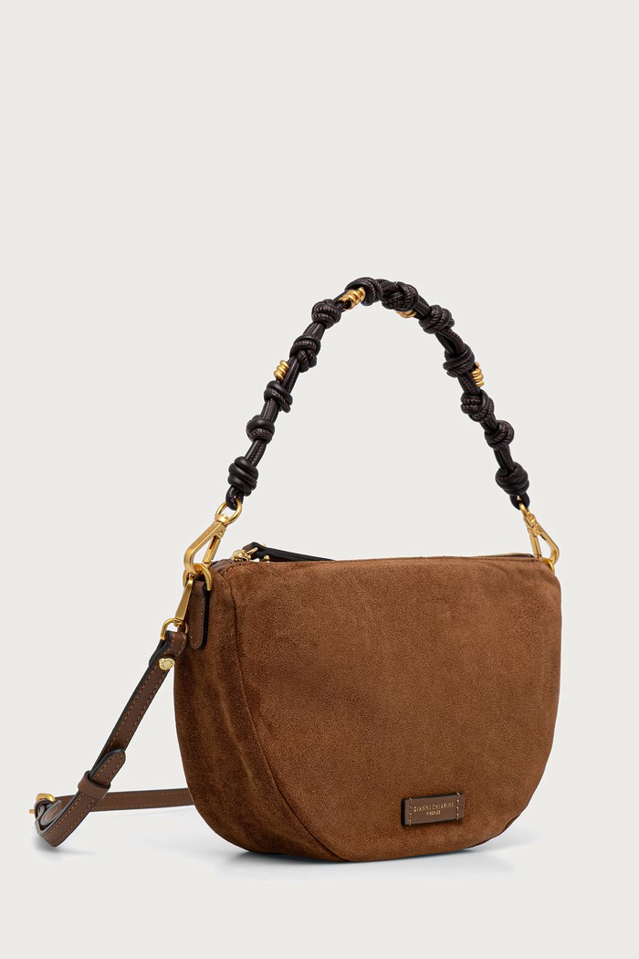 Gianni Chiarini geantă crossbody pentru femei din piele întoarsă CLEO BS.12690.CM.PL maro AW26