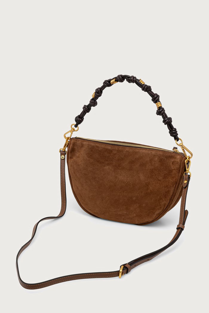 Accesorii Gianni Chiarini geantă crossbody pentru femei din piele întoarsă CLEO BS.12690.CM.PL maro