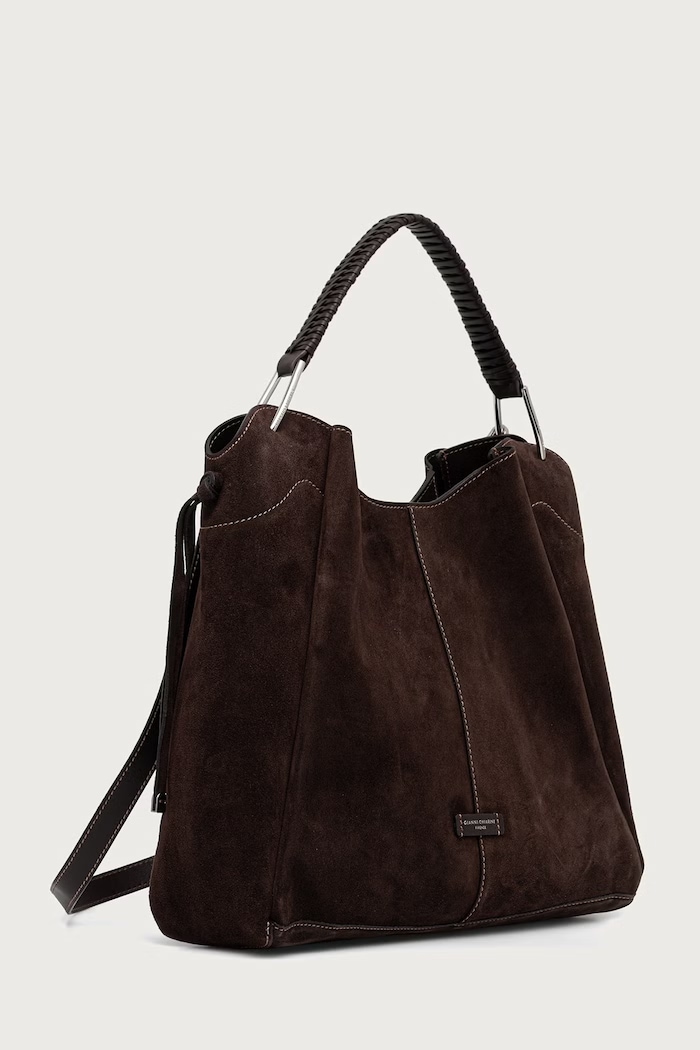 Gianni Chiarini torebka tote damska zamszowa ERA BS.12571.CM.PL brązowy AW26