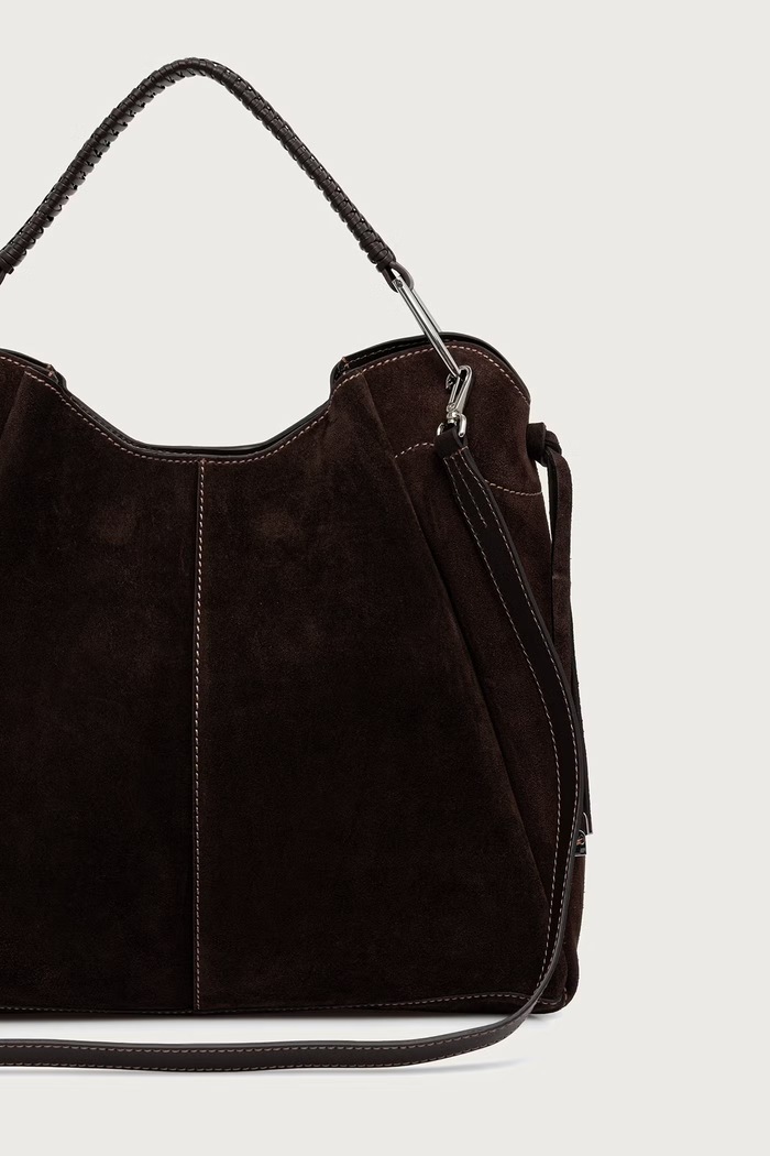 Akcesoria Gianni Chiarini torebka tote damska zamszowa ERA BS.12571.CM.PL brązowy