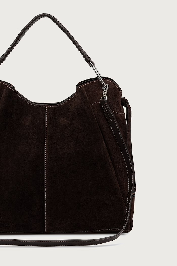 Akcesoria Gianni Chiarini torebka tote damska zamszowa ERA BS.12571.CM.PL brązowy