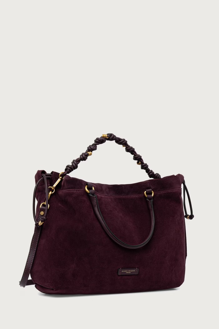 Gianni Chiarini torebka shopper damska zamszowa MORGANA BS.12261.CM.PL bordowy AW26