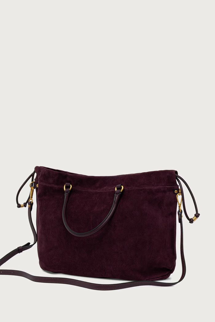 Akcesoria Gianni Chiarini torebka shopper damska zamszowa MORGANA BS.12261.CM.PL bordowy