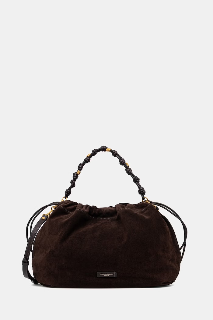 Gianni Chiarini torebka shopper damska zamszowa MORGANA brązowy BS.12260.CM.PL