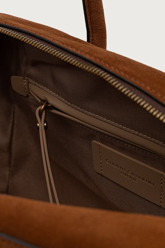 Gianni Chiarini torebka damska zamszowa GEMMA BS.12241/COMM.CM.PL brązowy