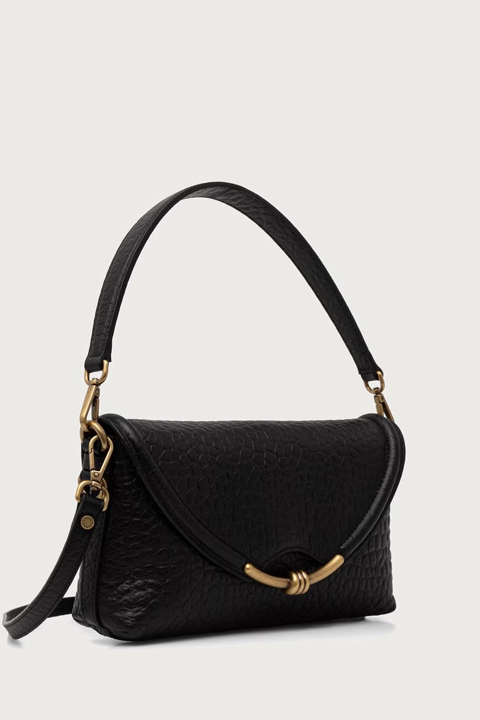 Gianni Chiarini Torebka crossbody damska skórzana BEA BS.12160.MNT czarny AW26