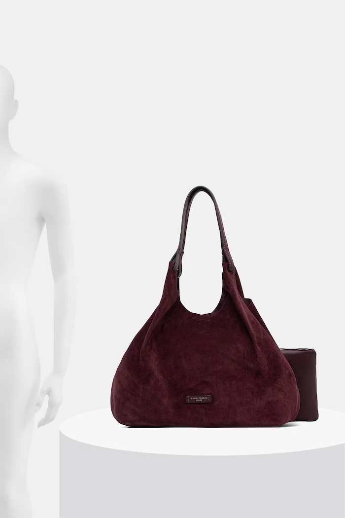 Gianni Chiarini torebka shopper damska skórzana DUA BS.9800.CM.PL bordowy