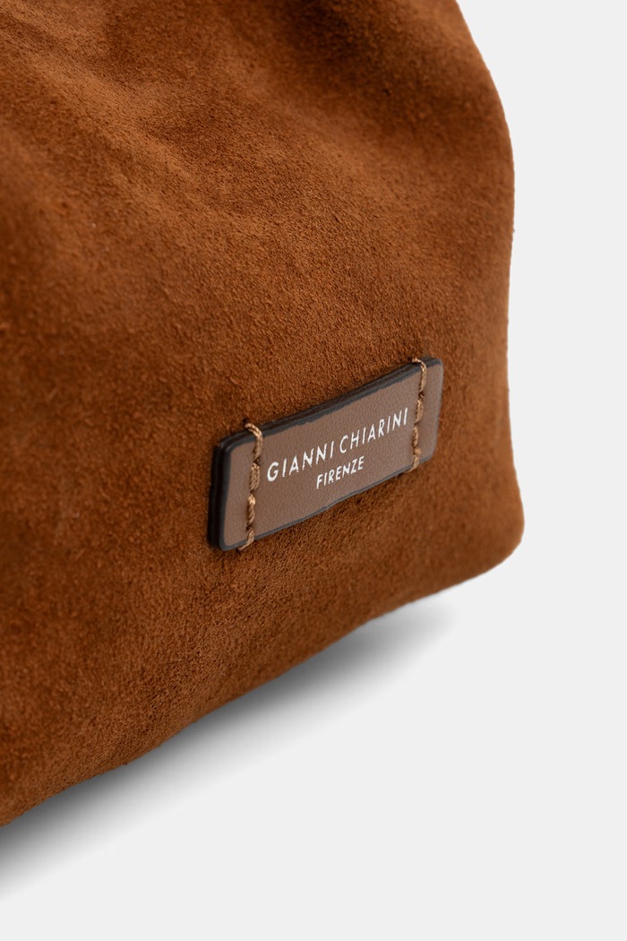 Gianni Chiarini torebka crossbody damska zamszowa DUA brązowy BS.9798.CM.PL