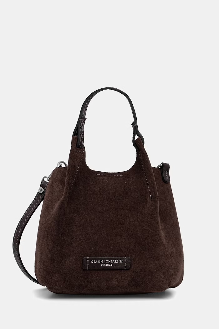 Gianni Chiarini torebka crossbody damska zamszowa DUA brązowy BS.9798.CM.PL