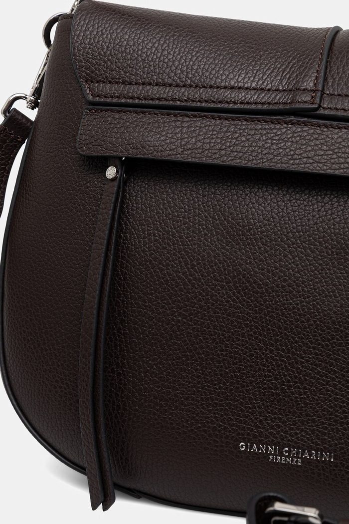 Gianni Chiarini torebka crossbody damska skórzana HELENA ROUND brązowy BS.9037/COMM.GRN